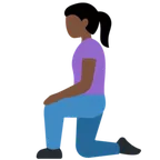 woman kneeling: dark skin tone til X / Twitter platform