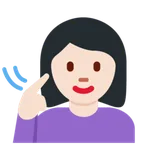 deaf woman: light skin tone для платформы X / Twitter