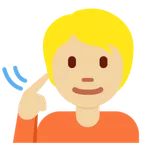 deaf person: medium-light skin tone pentru platforma X / Twitter