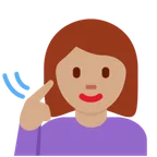 deaf woman: medium skin tone pentru platforma X / Twitter