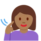 deaf woman: medium-dark skin tone สำหรับแพลตฟอร์ม X / Twitter