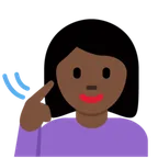 deaf woman: dark skin tone til X / Twitter platform