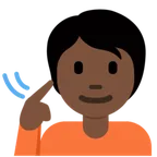 deaf person: dark skin tone pentru platforma X / Twitter