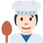 cook: light skin tone untuk platform X / Twitter