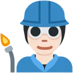 factory worker: light skin tone para a plataforma X / Twitter