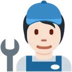 mechanic: light skin tone สำหรับแพลตฟอร์ม X / Twitter