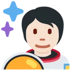 astronaut: light skin tone para a plataforma X / Twitter