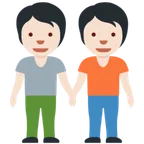 X / Twitter cho nền tảng people holding hands: light skin tone