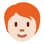 person: light skin tone, red hair untuk platform X / Twitter