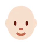 person: light skin tone, bald für X / Twitter Plattform