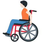 person in manual wheelchair: light skin tone für X / Twitter Plattform