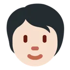 X / Twitter 플랫폼을 위한 person: light skin tone