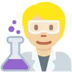 scientist: medium-light skin tone untuk platform X / Twitter