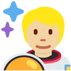 X / Twitter platformu için astronaut: medium-light skin tone