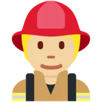 firefighter: medium-light skin tone til X / Twitter platform