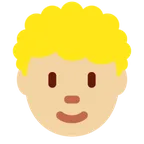 X / Twitter platformu için person: medium-light skin tone, curly hair