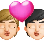 kiss: person, person, medium-light skin tone, light skin tone لمنصة X / Twitter