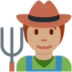 farmer: medium skin tone per la piattaforma X / Twitter