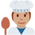 cook: medium skin tone สำหรับแพลตฟอร์ม X / Twitter