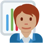 office worker: medium skin tone para la plataforma X / Twitter