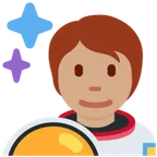 X / Twitter platformu için astronaut: medium skin tone
