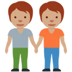 people holding hands: medium skin tone untuk platform X / Twitter