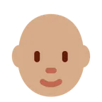 person: medium skin tone, bald pour la plateforme X / Twitter