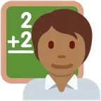 teacher: medium-dark skin tone pour la plateforme X / Twitter