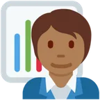 office worker: medium-dark skin tone สำหรับแพลตฟอร์ม X / Twitter