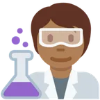 scientist: medium-dark skin tone untuk platform X / Twitter