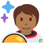 astronaut: medium-dark skin tone สำหรับแพลตฟอร์ม X / Twitter