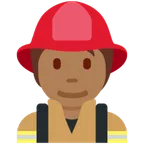 firefighter: medium-dark skin tone สำหรับแพลตฟอร์ม X / Twitter