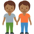 X / Twitter 플랫폼을 위한 people holding hands: medium-dark skin tone