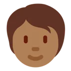 person: medium-dark skin tone für X / Twitter Plattform