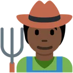 farmer: dark skin tone pentru platforma X / Twitter