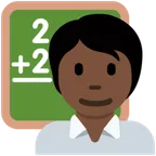 teacher: dark skin tone pour la plateforme X / Twitter