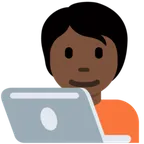 X / Twitter dla platformy technologist: dark skin tone