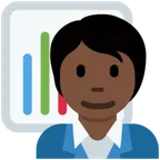 office worker: dark skin tone สำหรับแพลตฟอร์ม X / Twitter