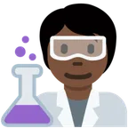 X / Twitter 플랫폼을 위한 scientist: dark skin tone