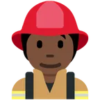 firefighter: dark skin tone สำหรับแพลตฟอร์ม X / Twitter