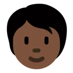 person: dark skin tone para la plataforma X / Twitter