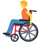 person in manual wheelchair for X / Twitter platform