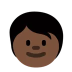child: dark skin tone สำหรับแพลตฟอร์ม X / Twitter