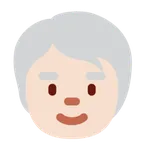 older person: light skin tone untuk platform X / Twitter