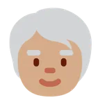 X / Twitter dla platformy older person: medium skin tone