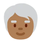 older person: medium-dark skin tone สำหรับแพลตฟอร์ม X / Twitter