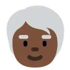 older person: dark skin tone untuk platform X / Twitter
