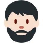 X / Twitter platformu için man: light skin tone, beard
