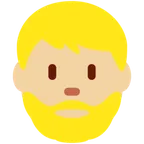 man: medium-light skin tone, beard für X / Twitter Plattform