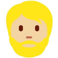 person: medium-light skin tone, beard สำหรับแพลตฟอร์ม X / Twitter